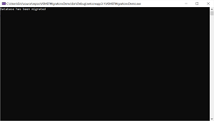 Figure 4: Running the First Migration