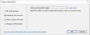 Individual User Accounts Setting