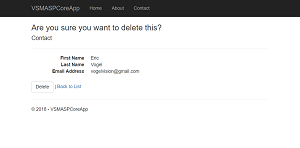 Deleting a Contact